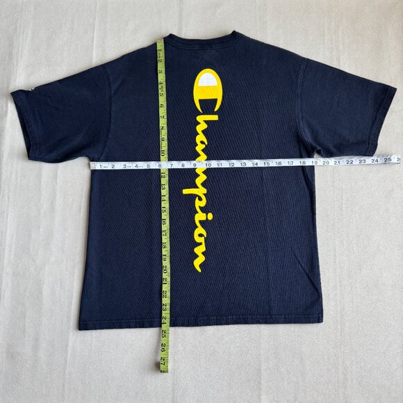 Champion Logo T-Shirt Heavyweight Cotton Y2K Vintage - Picture 8 of 14
